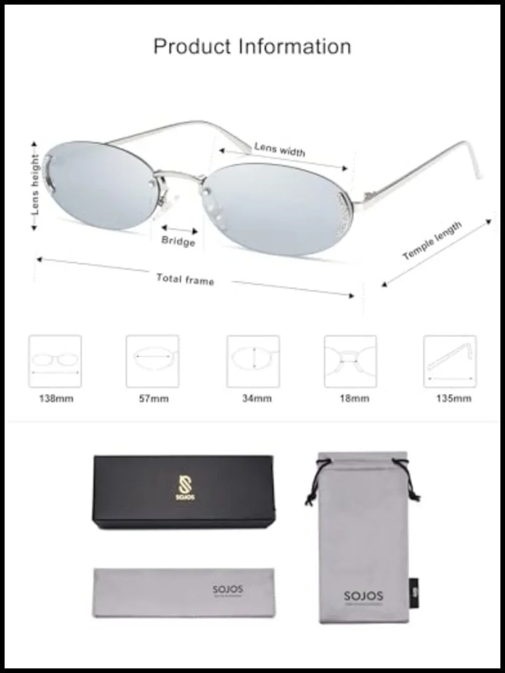 Trendy Oval Rimless Sunglasses with Rhinestones UV400 Protection